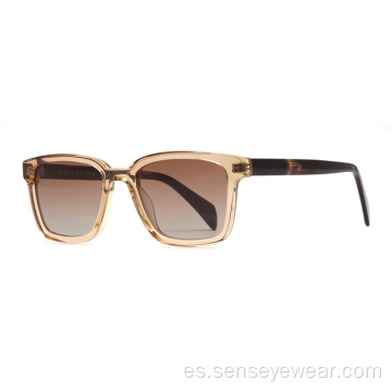 Mujeres personalizadas Logo UV400 Eco Acetate Polarized Sunglasses